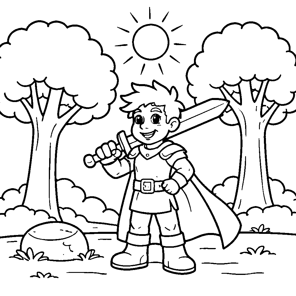 Warrior in the forest