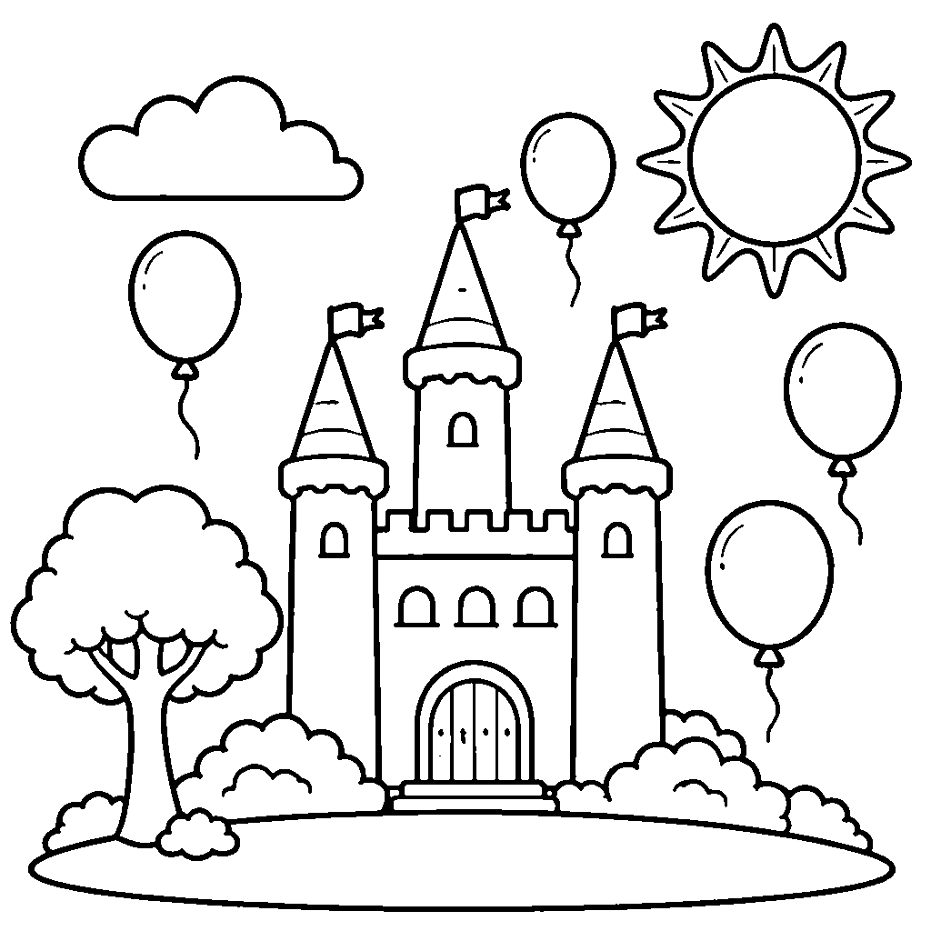 Castle with Balloons
